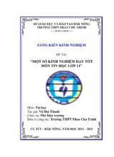 Một số kinh nghiệm dạy tốt môn tin học lớp 11